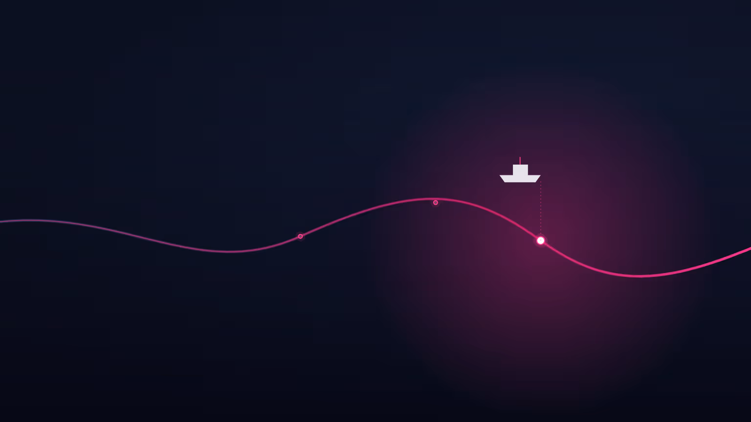 A pink-lit undersea cable line running across a dark ocean gradient, with a single repair ship marking the fault point, representing Africa's sole permanently stationed cable-repair vessel