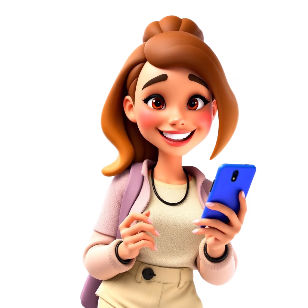 Friendly young South African woman comparing fibre deals on her phone