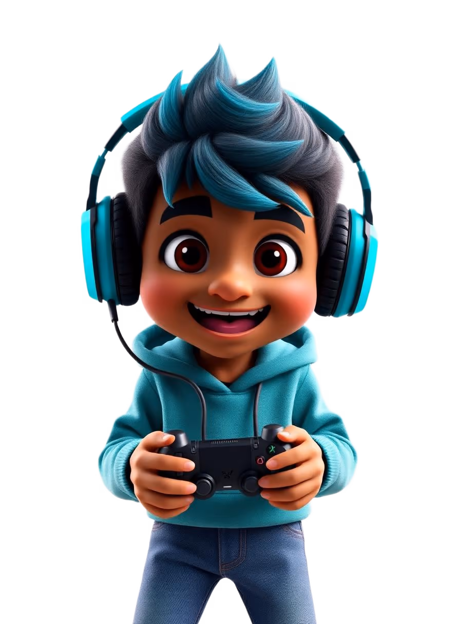 Young gamer in headphones enjoying low-latency Zoom Fibre