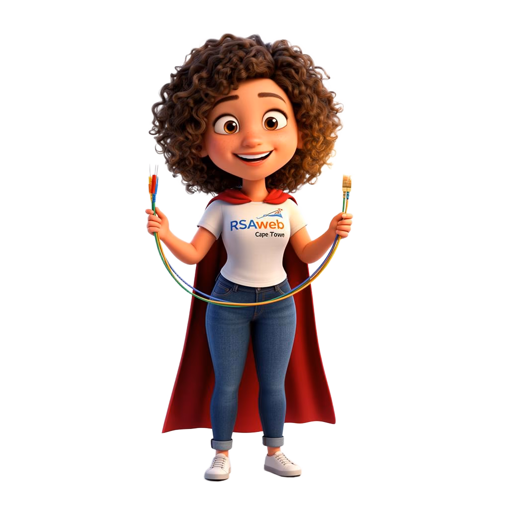 3D illustration of an RSAweb pre-paid fibre customer topping up their line